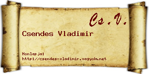 Csendes Vladimir névjegykártya